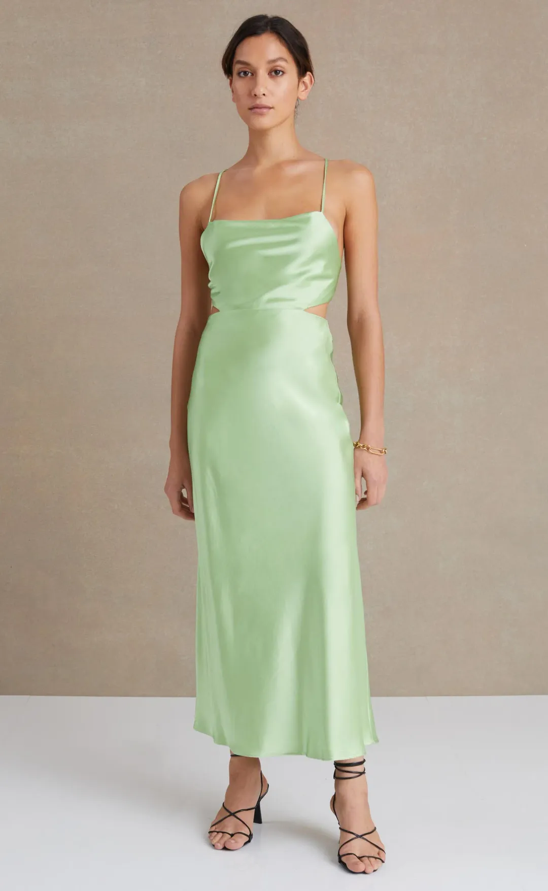 Bec & Bridge  Raquel Midi Dress Green Apple Size 12  for rent on The Volte - main image
