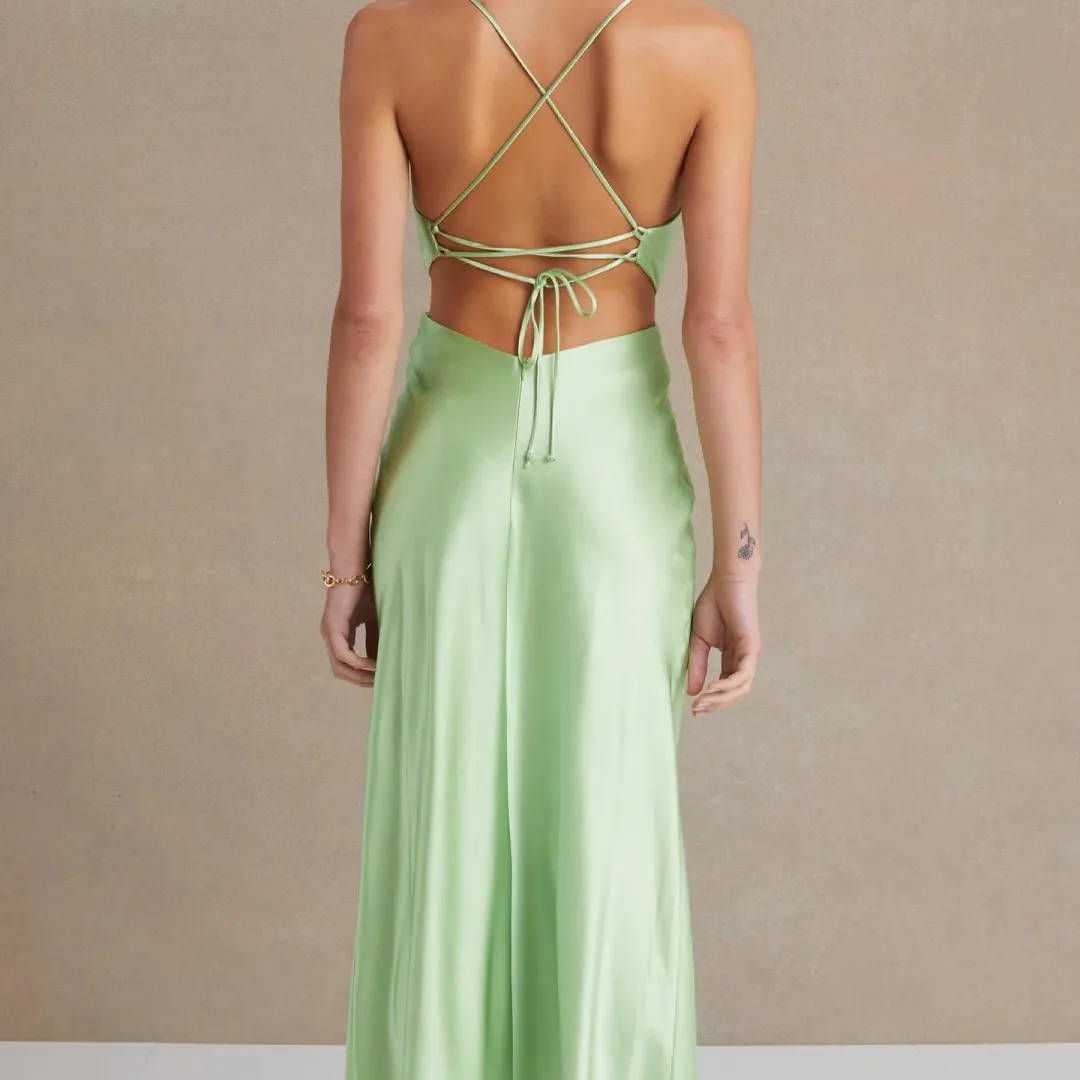 Bec & Bridge  Raquel Midi Dress Green Apple Size 12  for rent on The Volte - main image