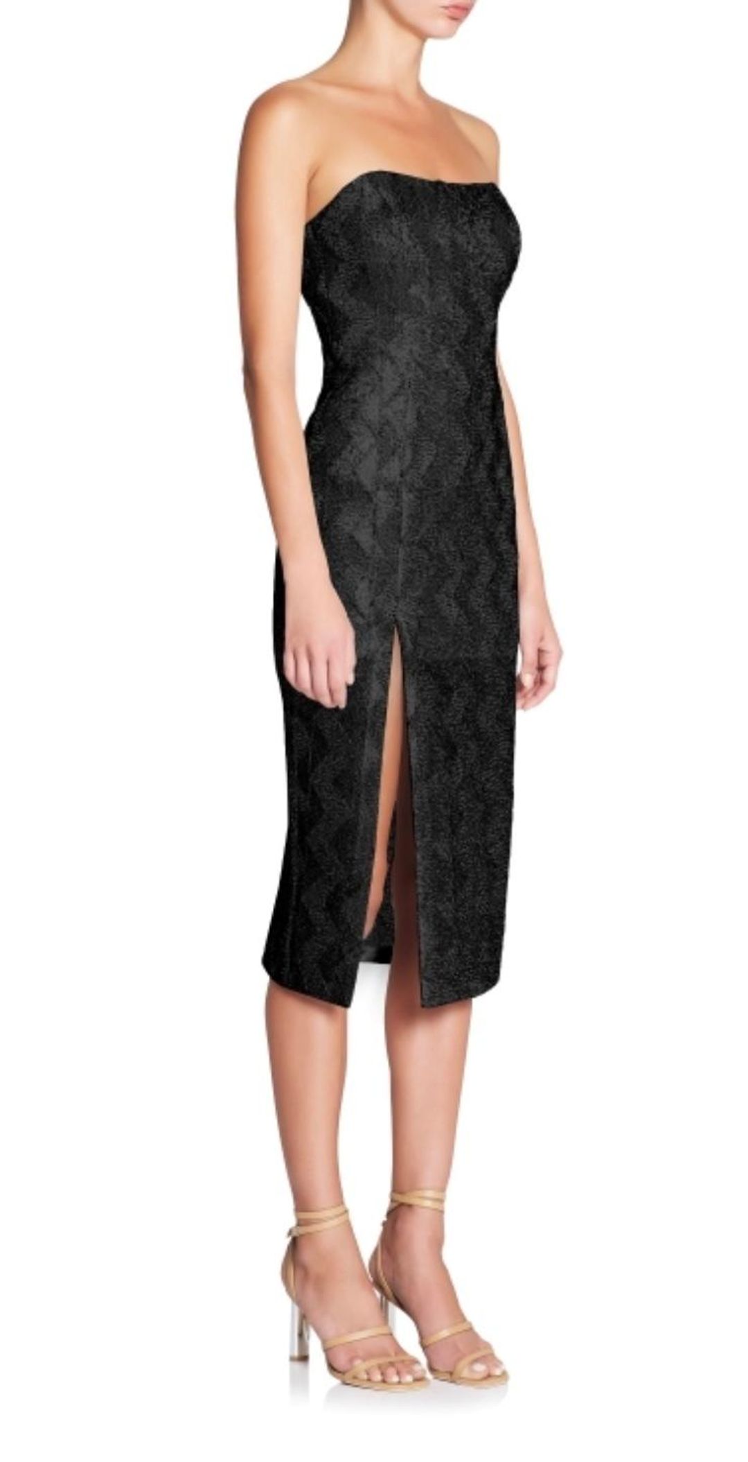 Manning Cartell no filter strapless black dress size 8 for rent on The Volte - main image