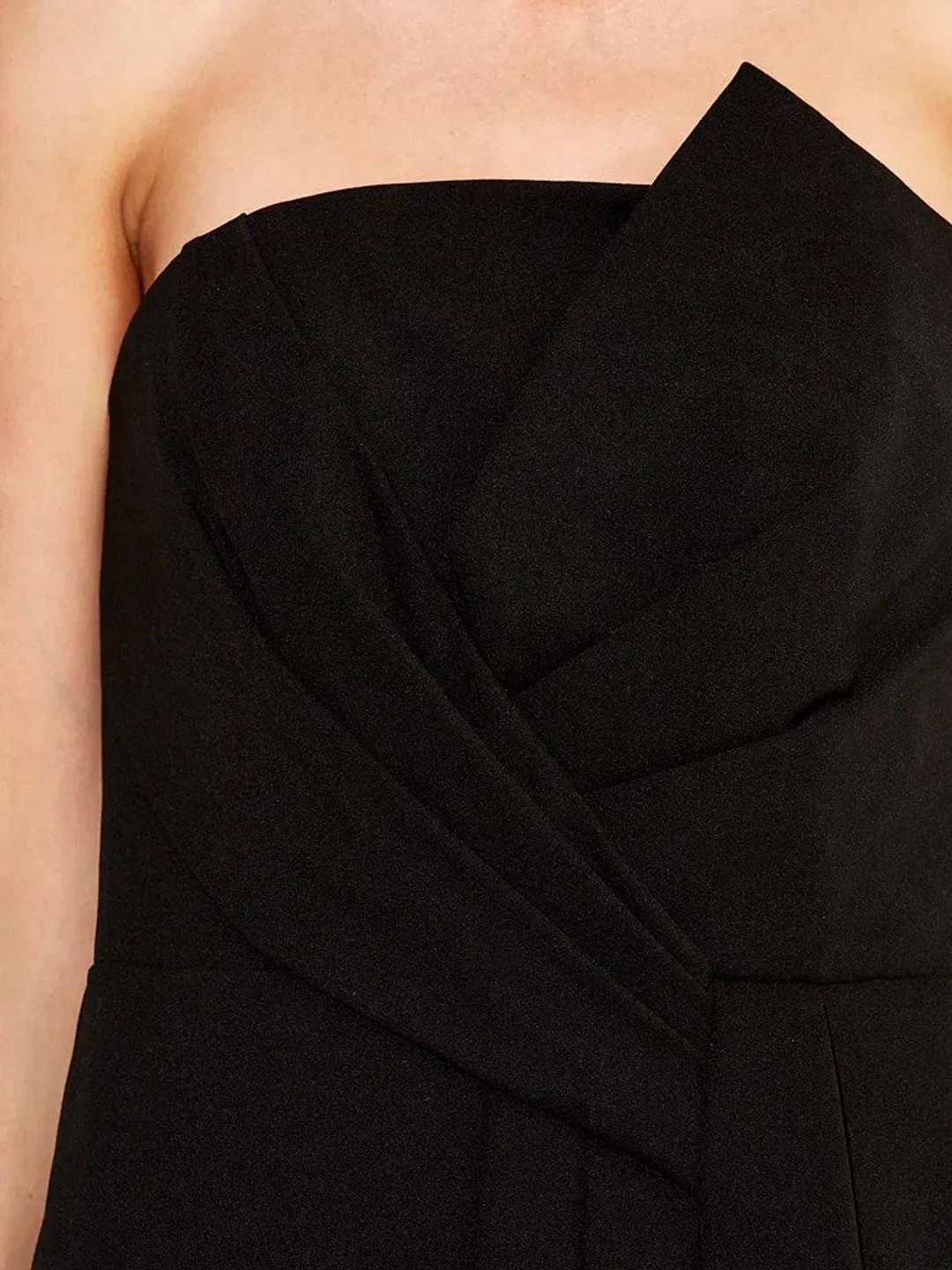 Montique Olivia Strapless Cocktail Dress Black Size 10  for rent on The Volte - main image