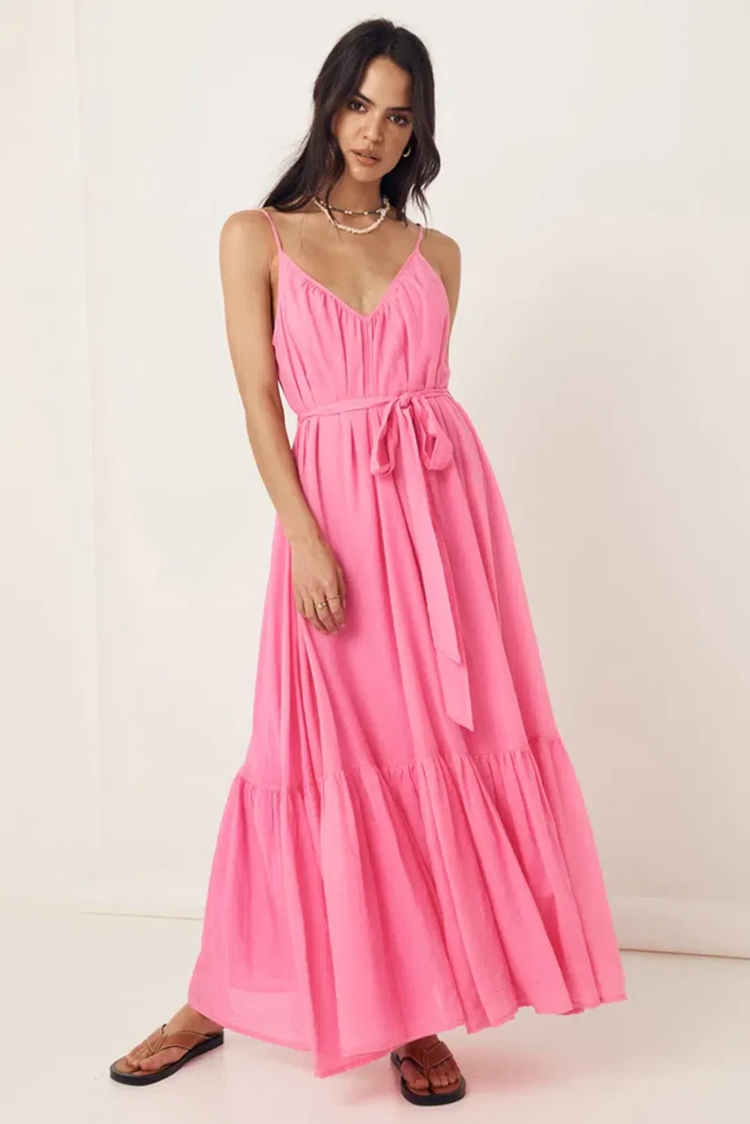 Spell Azalea Strappy Maxi Dress Pink Size 12 for rent on The Volte - main image