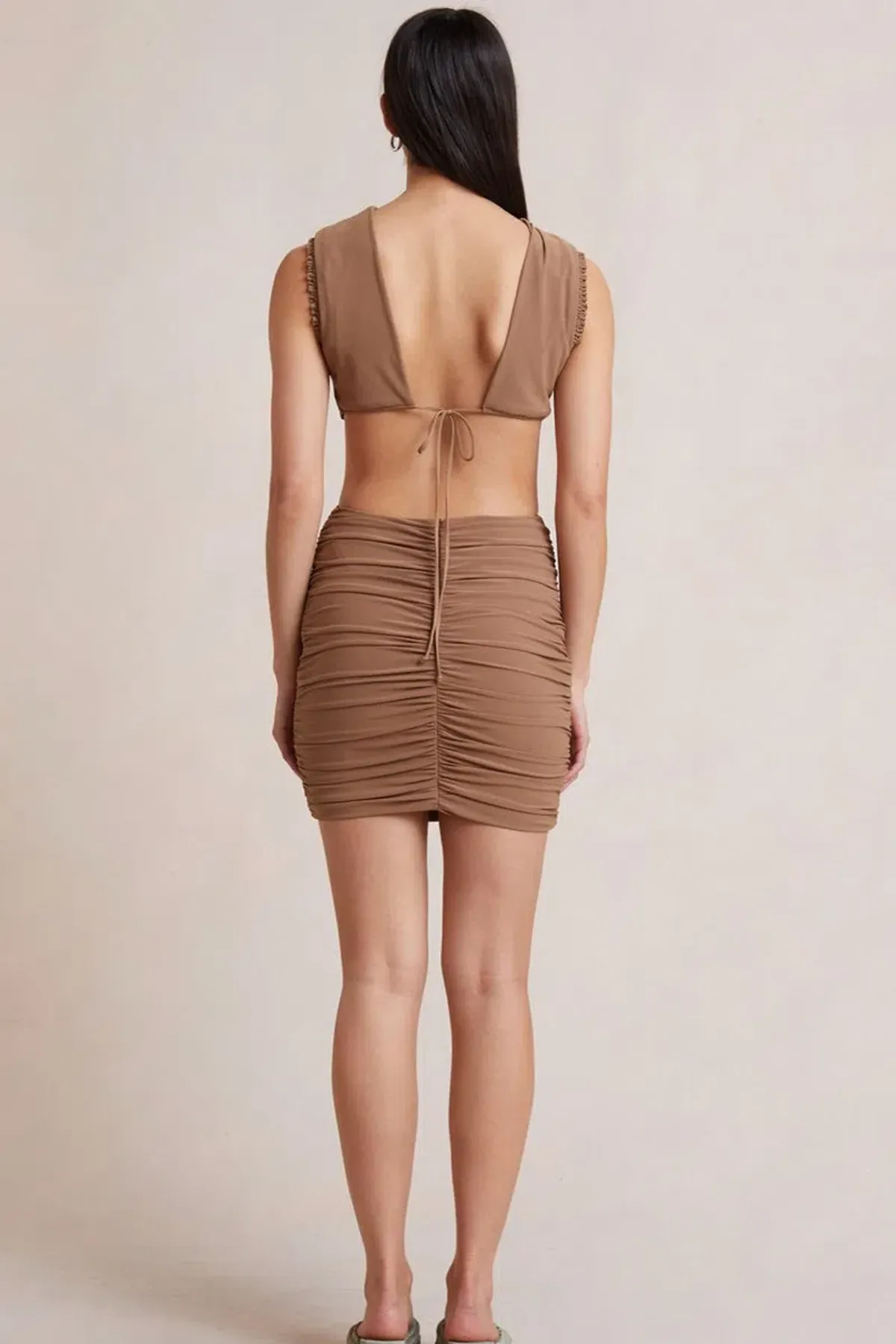 Bec & Bridge Vixen Mini Dress Sepia Size 12 - Image 3