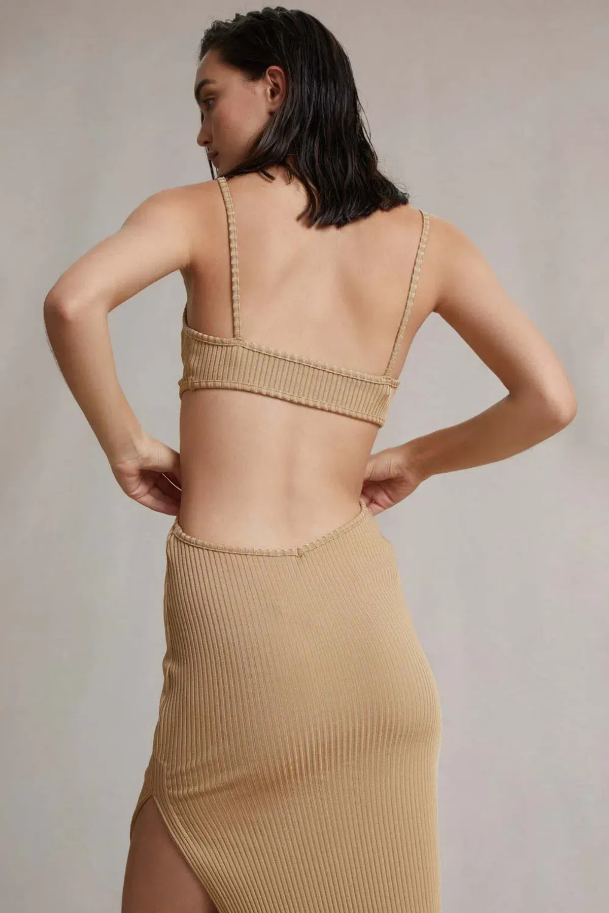 Bec & Bridge Selene V Maxi Dress Camel Size 6 - Image 3