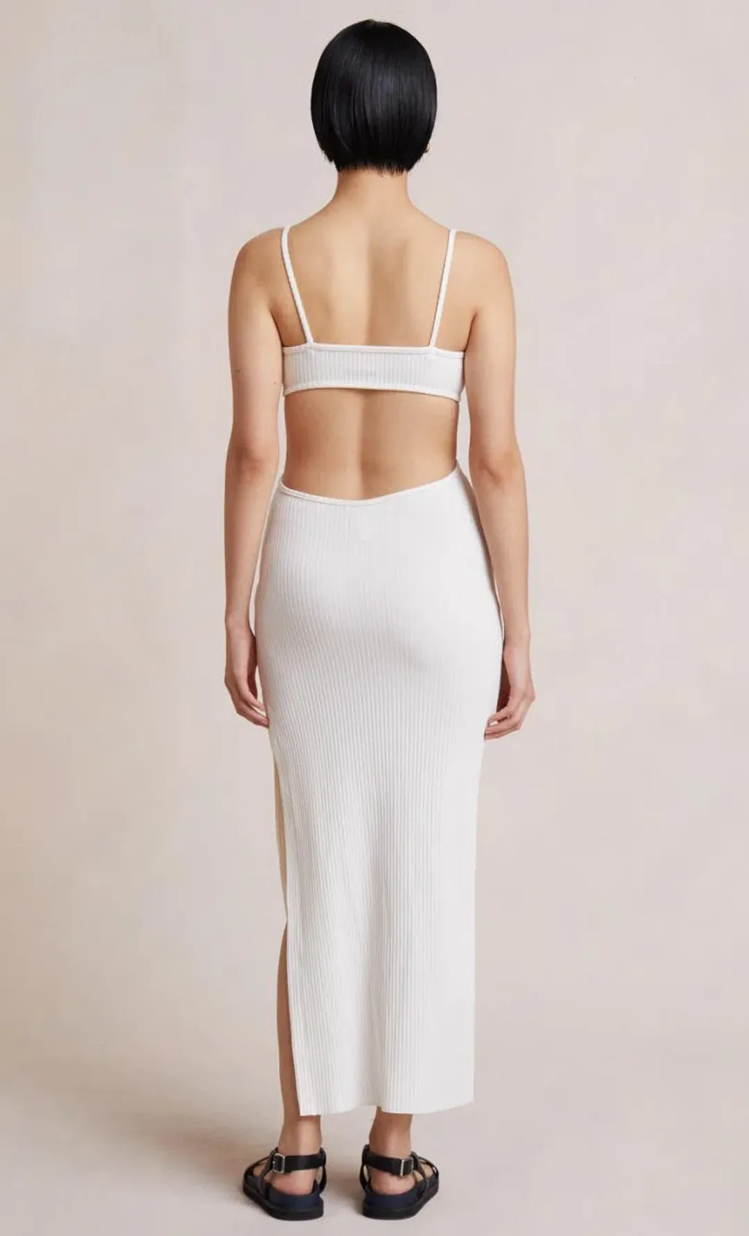 Bec & Bridge Selene V Maxi Dress Ivory Size 10 for rent on The Volte - main image