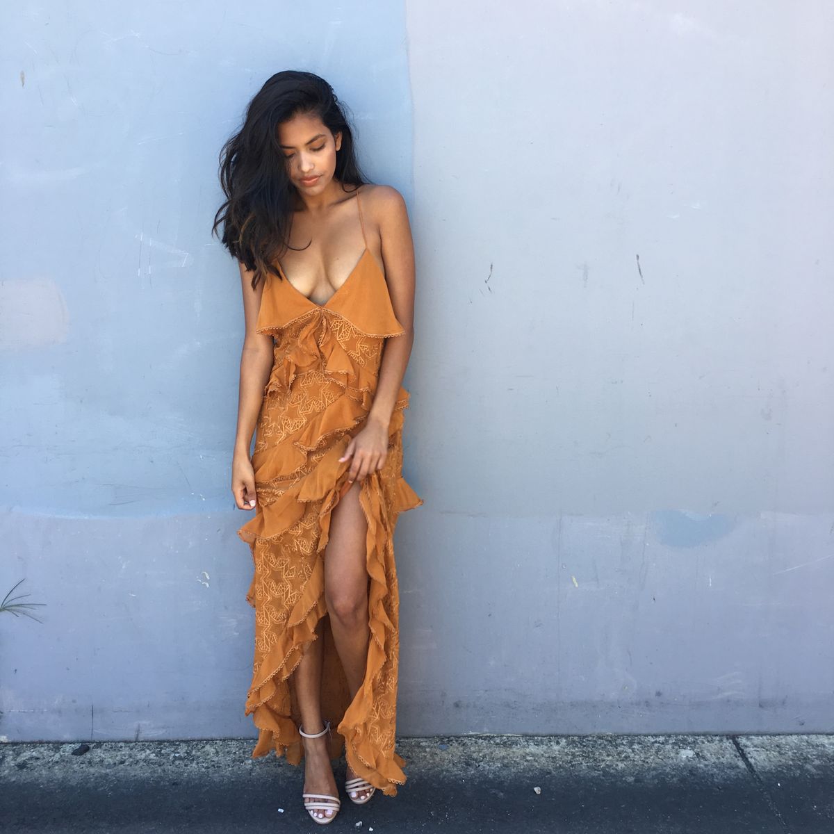 Isla the Label Tempo Maxi Dress Orange One SIze - Image 1