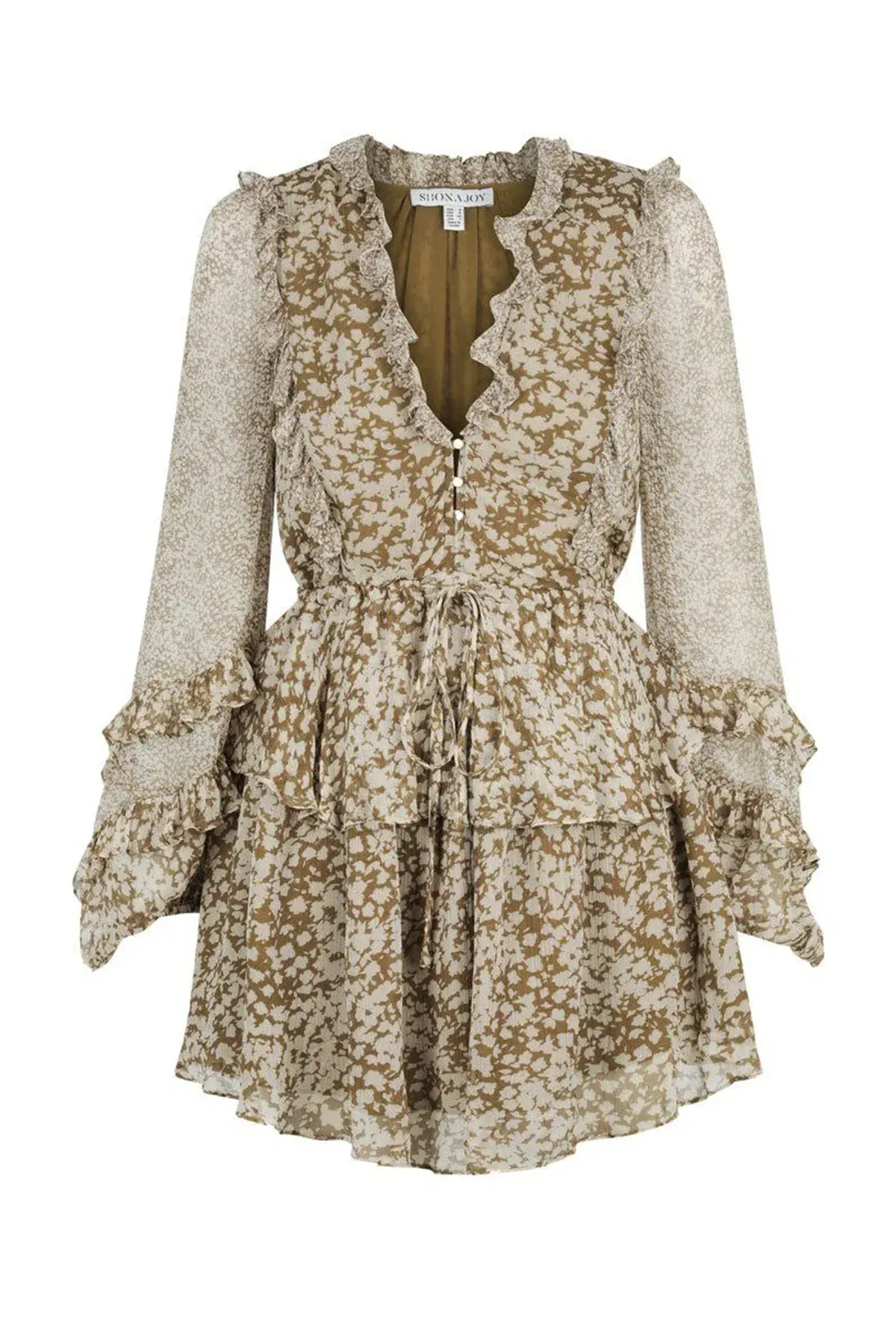 Shona Joy Claudette Mini Dress Print Size 10  - Image 5