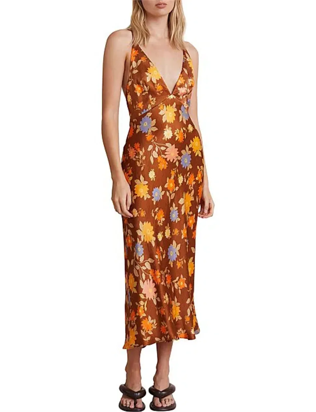 Bec & Bridge Valentina Midi Dress Print Size 6  for rent on The Volte - main image