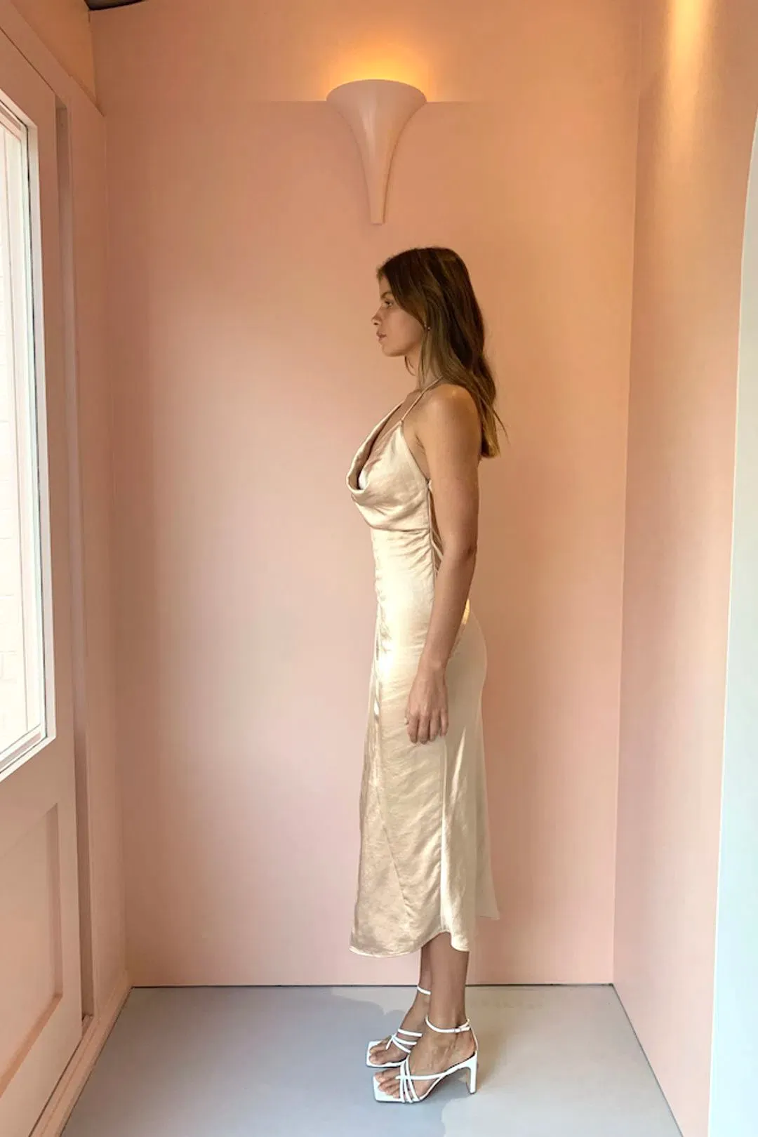 One Fell Swoop Daze Mini Dress Duchess Gold Size 8 for rent on The Volte - main image