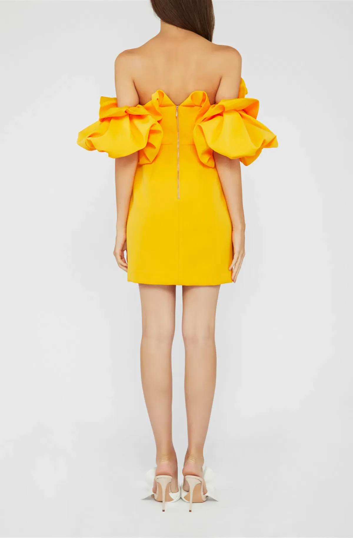 Acler Hitching Mini Dress Yellow Size 8 - Image 2