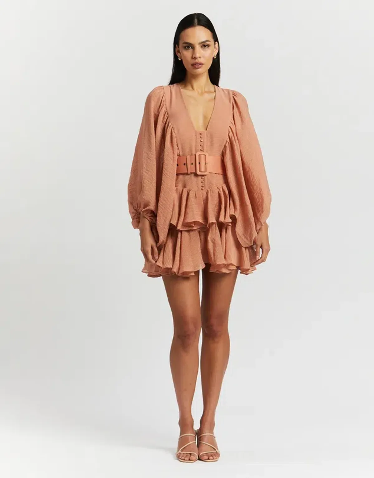 Shona Joy Charlotte Mini Dress in Desert Rose Size 8 - Image 5