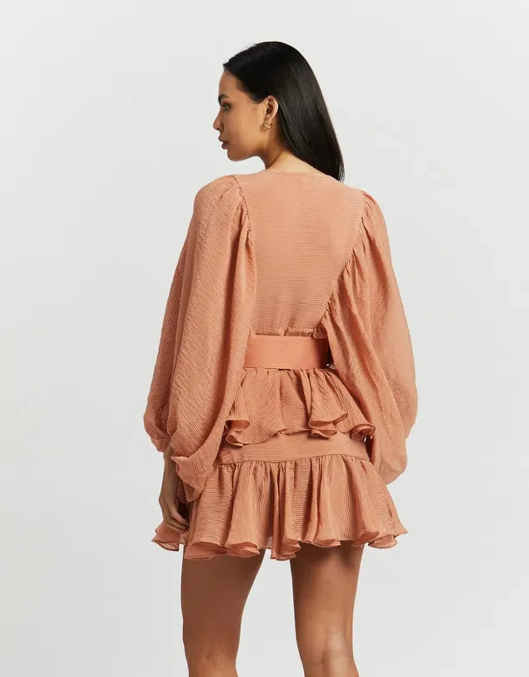 Shona Joy Charlotte Mini Dress in Desert Rose Size 8 for rent on The Volte - main image