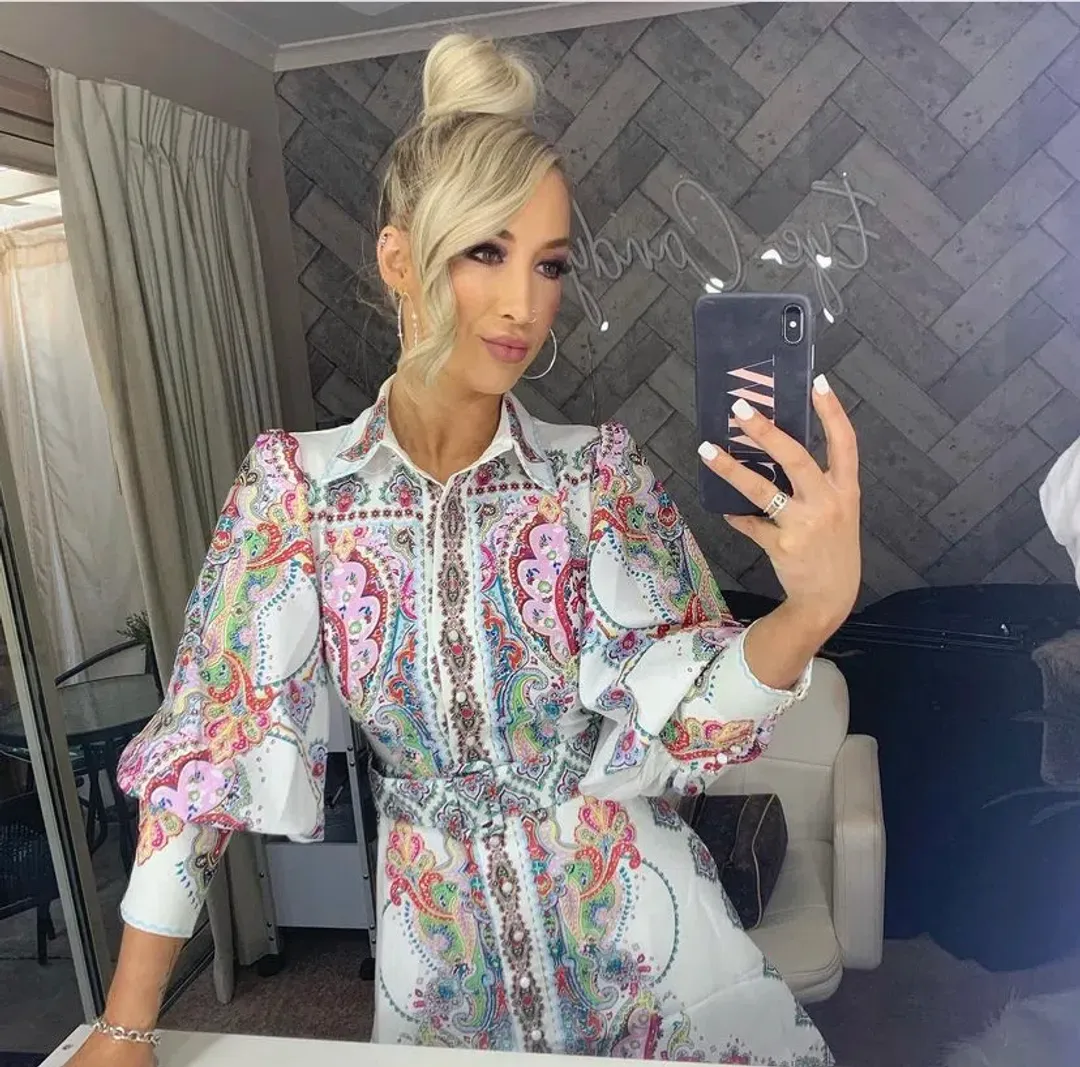 Zimmermann Ninety Six Shirt Dress Print Size 6 for rent on The Volte - main image