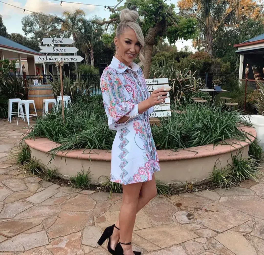 Zimmermann Ninety Six Shirt Dress Print Size 6 for rent on The Volte - main image