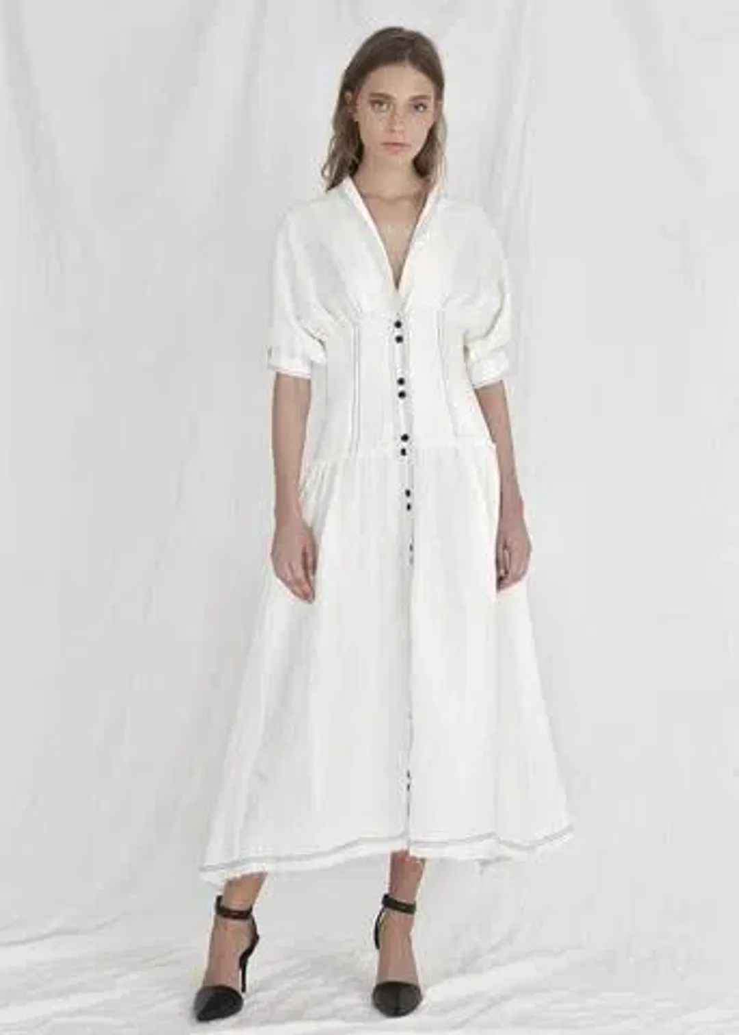 Aje Isotoma Midi Dress White Size 6 for rent on The Volte - main image