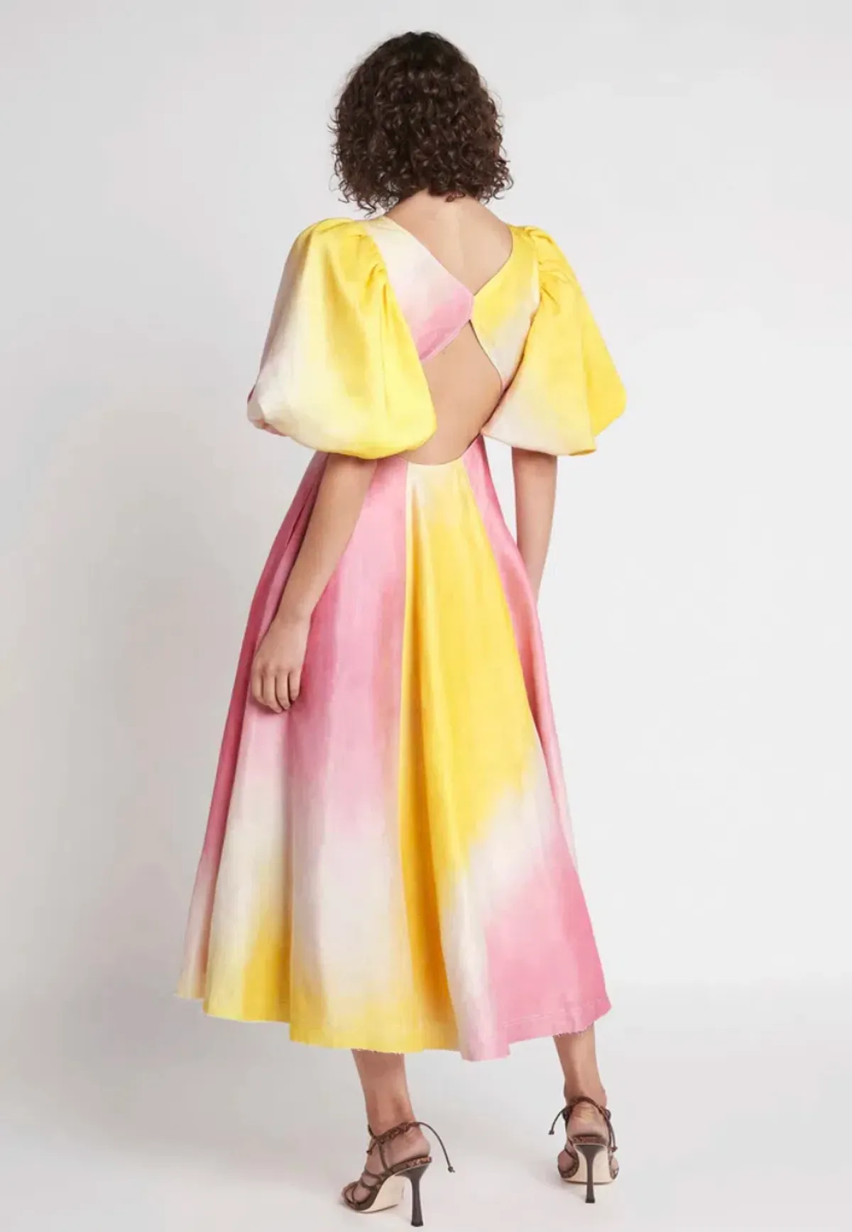 Aje Cloud Burst Midi Dress Multi Size 10 - Image 2