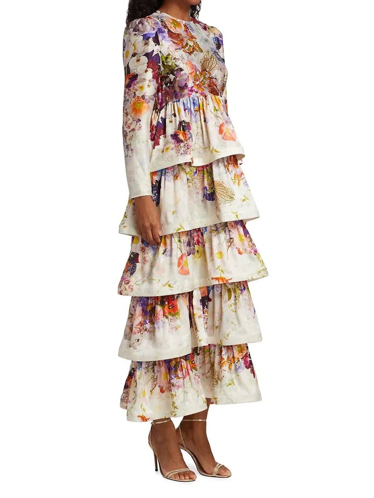 Zimmermann Prima Tiered Midi Dress Floral Size 1 / Au 10 - Image 4