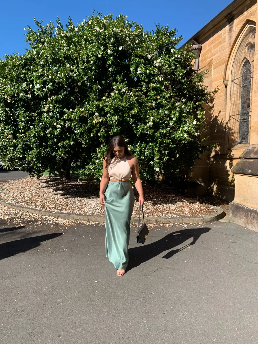 Bec & Bridge Carrie Halter Maxi Dress Multi Green Size AU 8 for rent on The Volte - main image