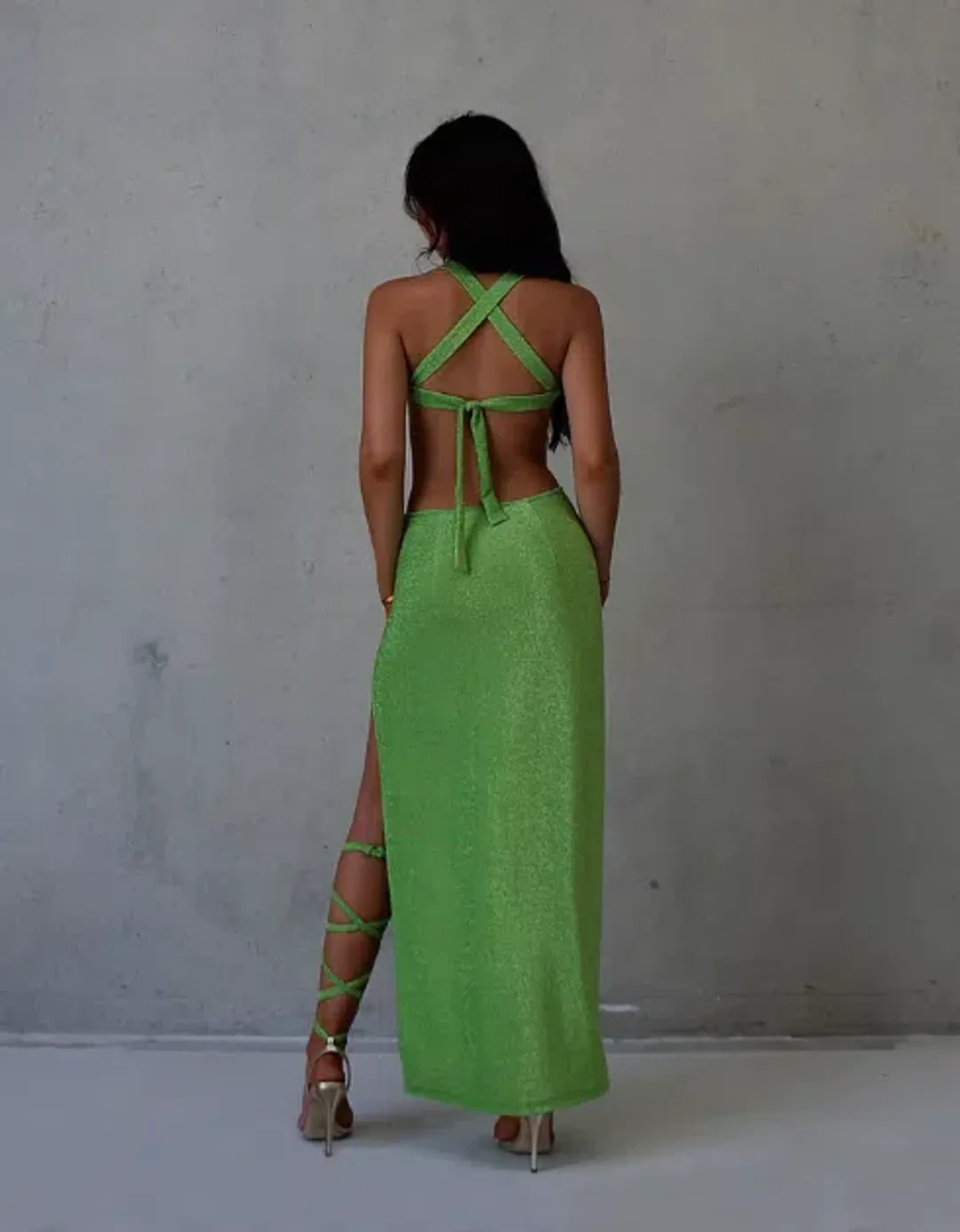 Jaste the Label Exotica Dress Green Size 10 for rent on The Volte - main image