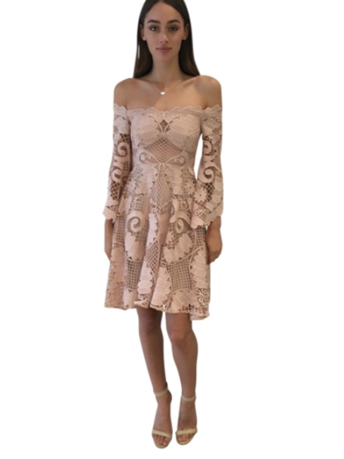 Thurley Nude Babylon Lace Dress size 10 - Image 1