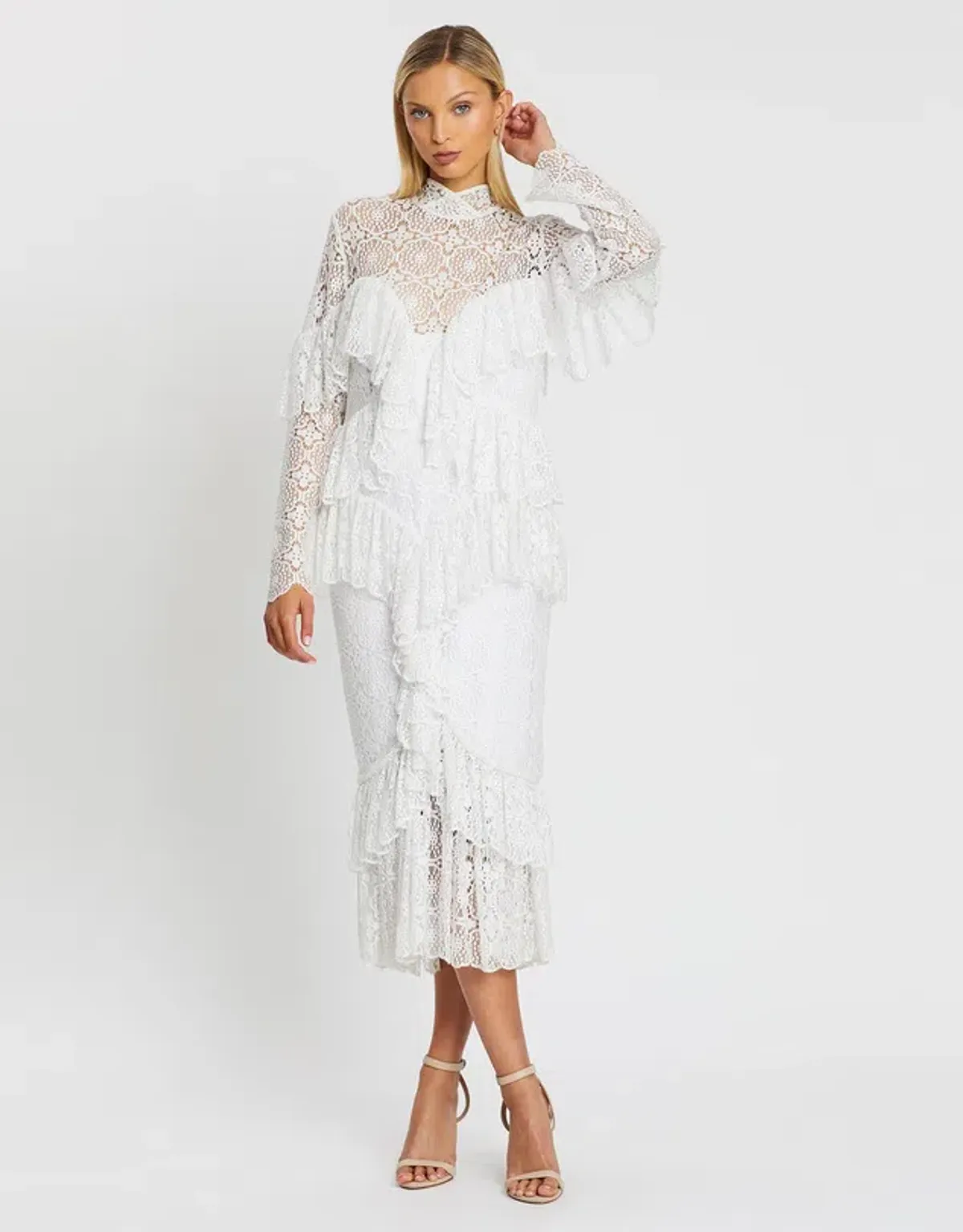 Nicola Finetti Polina Dress White Size 6 - Image 5