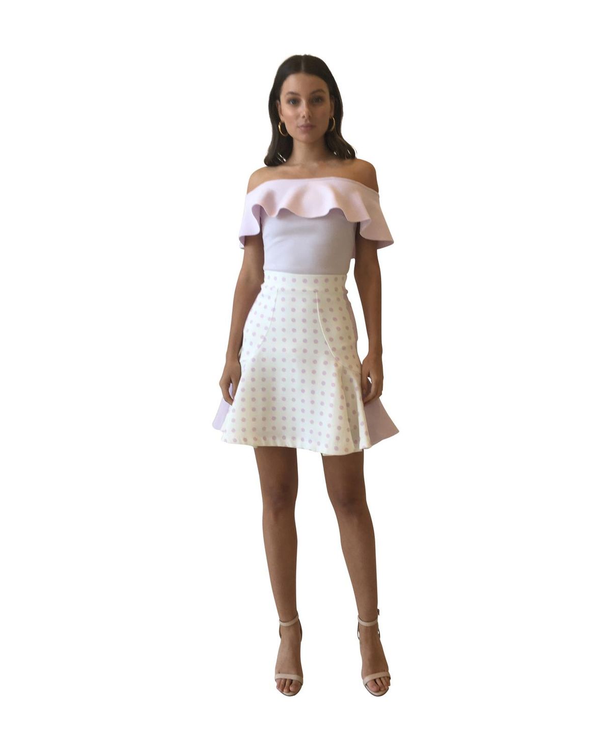 By Johnny Bare Shouder Frill Structure Top and Skirt - Image 1