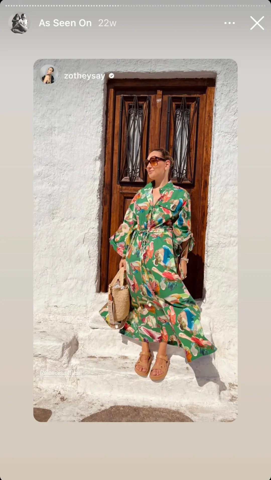 Alemais Alro Shirt Dress Print Size 14 for rent on The Volte - main image