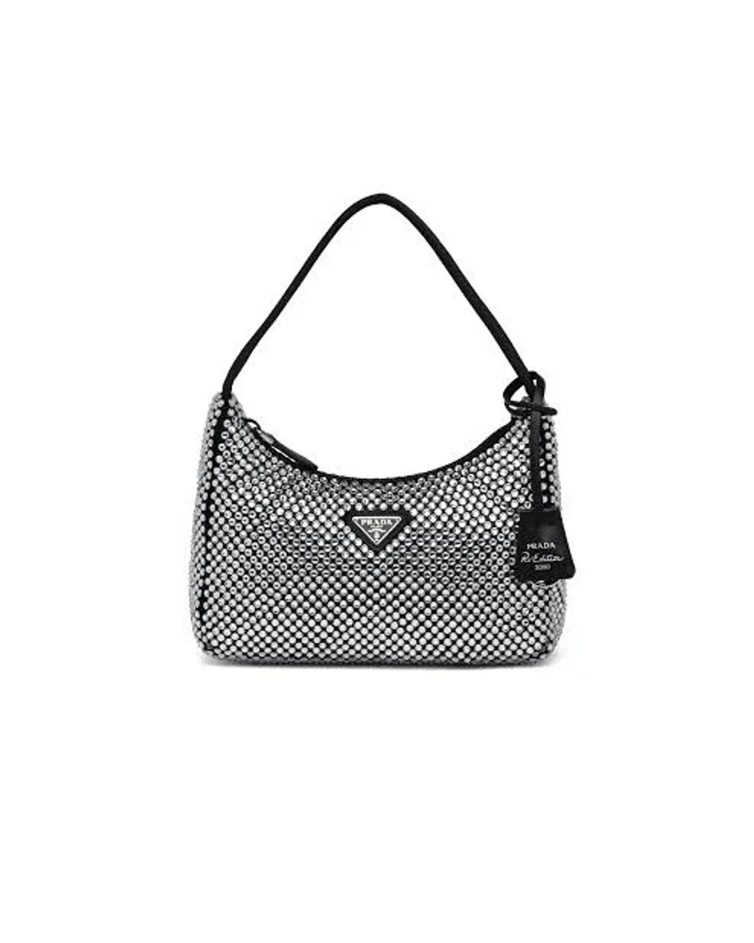 Prada Crystal Re Edition Bag Black for rent on The Volte - main image