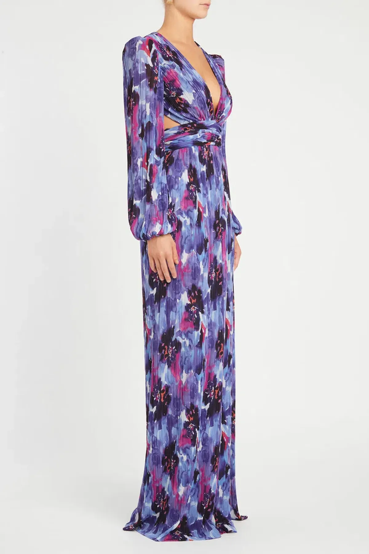 Rebecca Vallance Purple Rain Gown Print Size 10 - Image 3