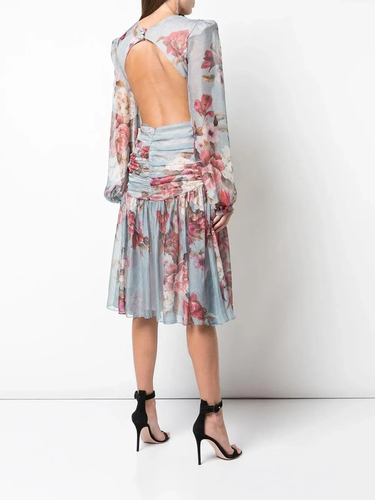 PatBO Peony Print Cutout Midi Dress Print Size 6  - Image 2