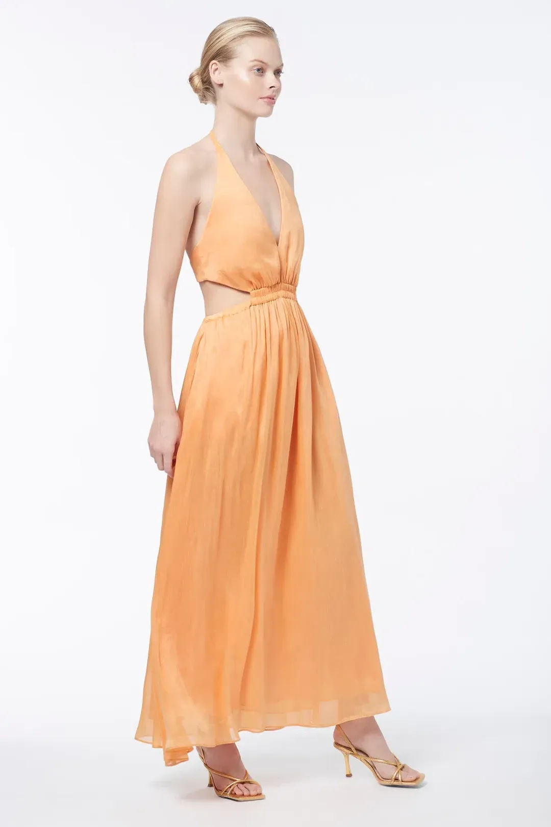 Manning Cartell Lyrical Colours Halter Maxi Dress Orange Size 8 for rent on The Volte - main image