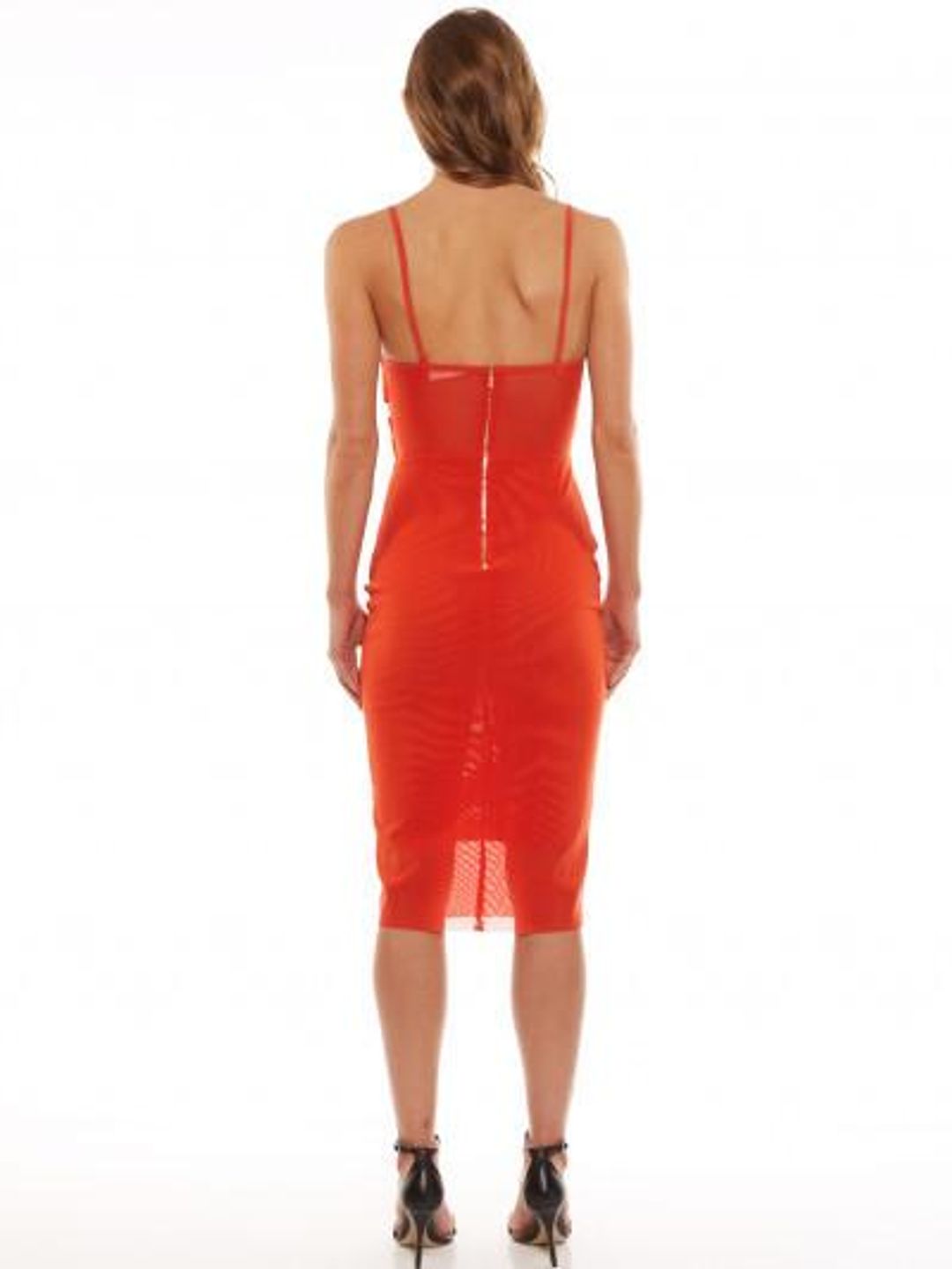 Bec + Bridge Petit Wrap Dress in Orange for rent on The Volte - main image