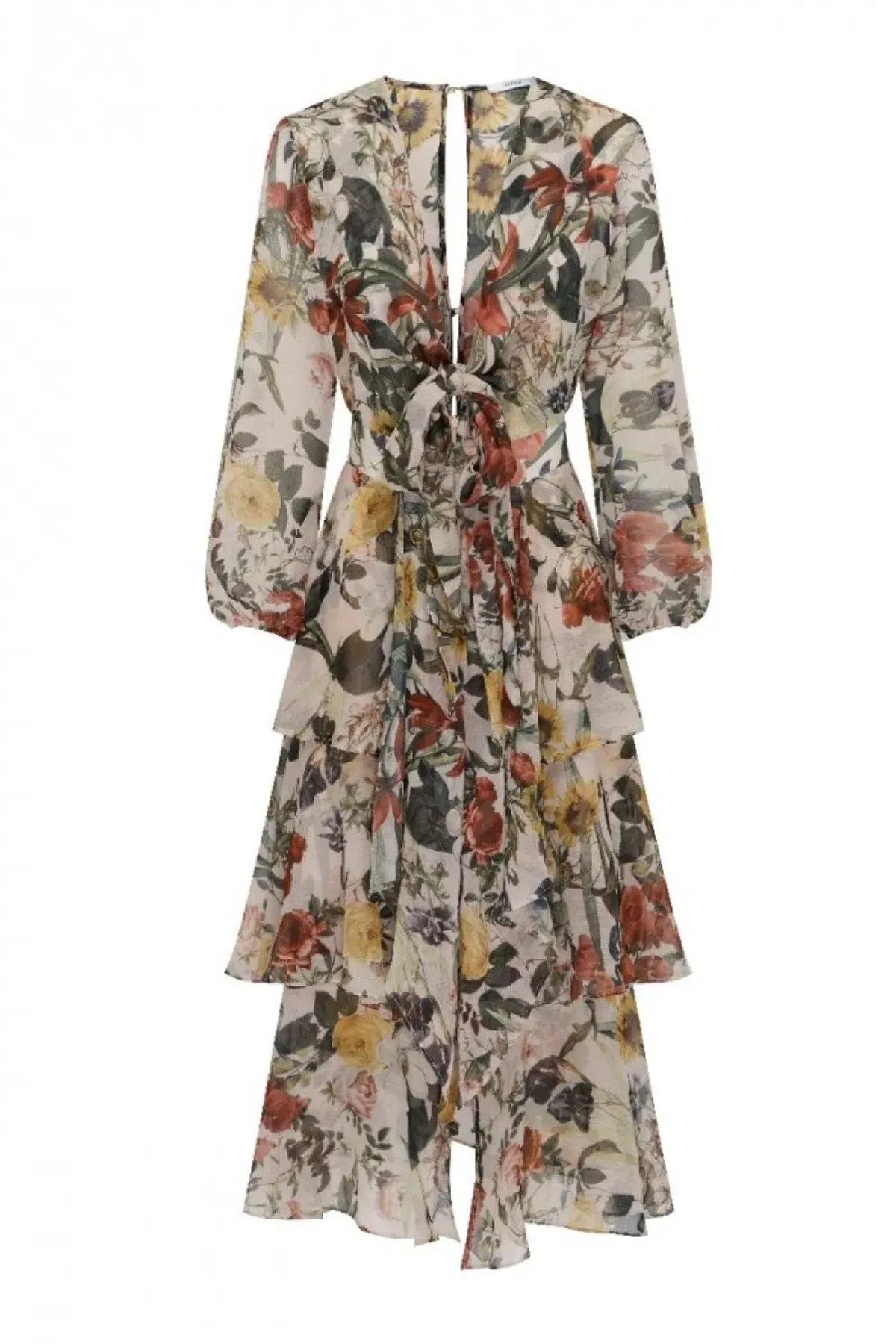 Sheike Cupid Floral Tiered Dress Mulit Size 6  - Image 3