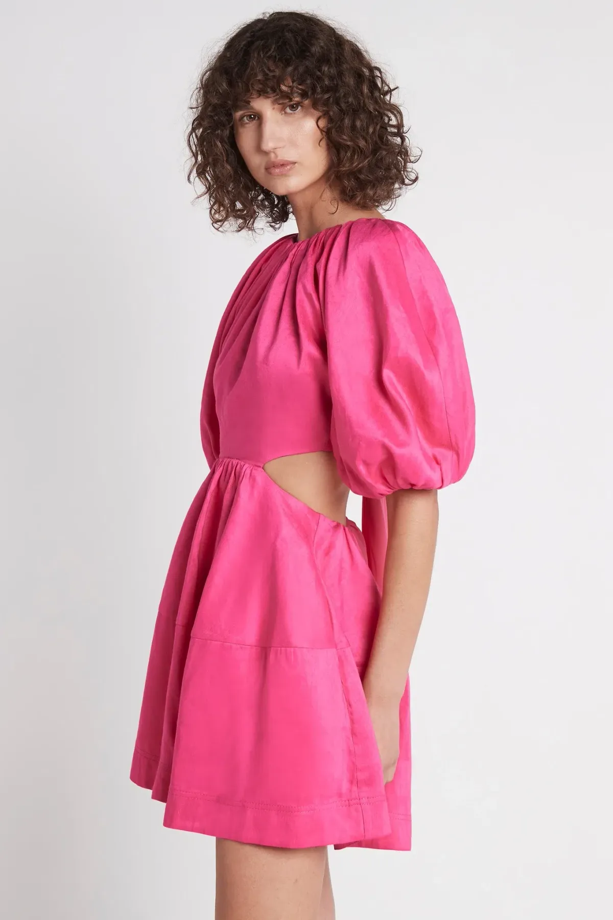 Aje Admiration Lace Up Mini Dress Pink Size 6 - Image 5