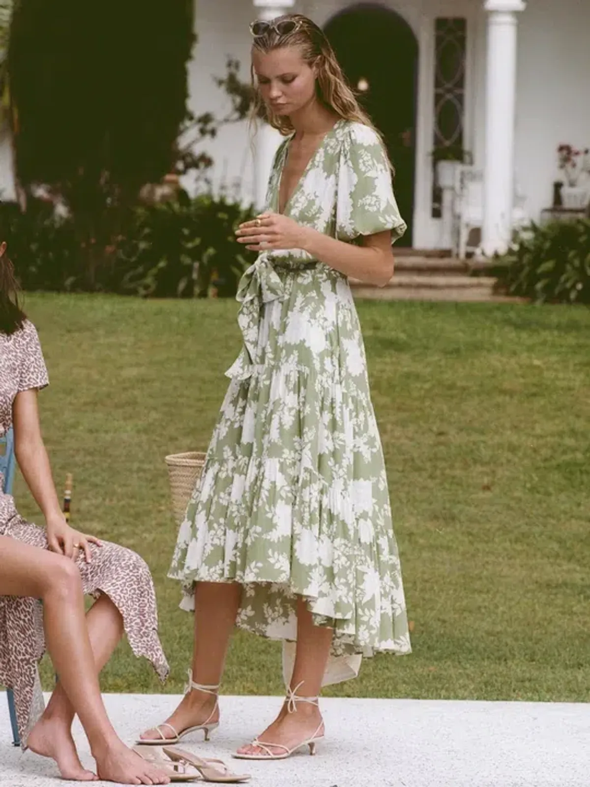 Kivari Yara Floral Maxi Dress Apple Size S - Image 1