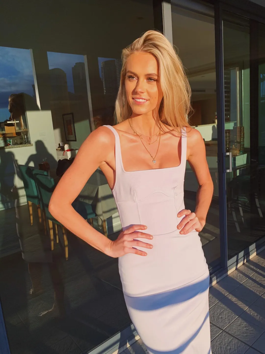 Dion Lee Utility Bustier Dress Lilac Size 12 for rent on The Volte - main image