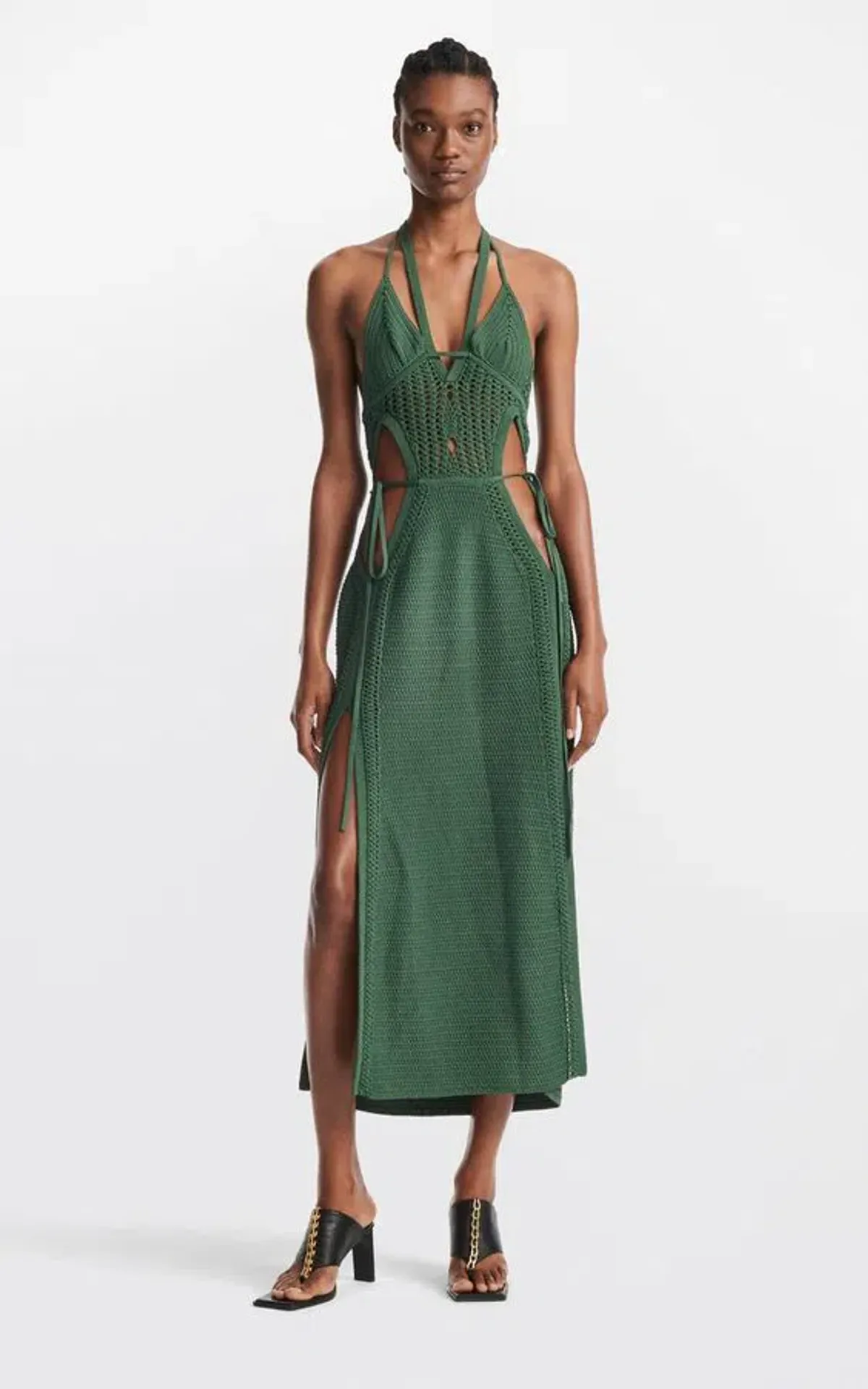 Dion Lee Crochet Butterfly Dress Green Size XS - Image 1