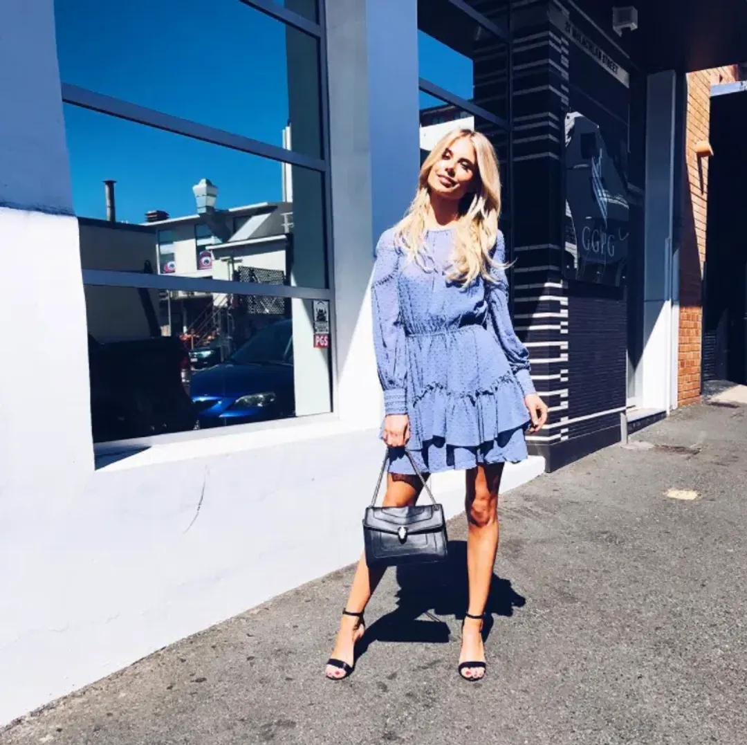 Talulah Sweet Allure Mini Dress Blue Size 8 for rent on The Volte - main image