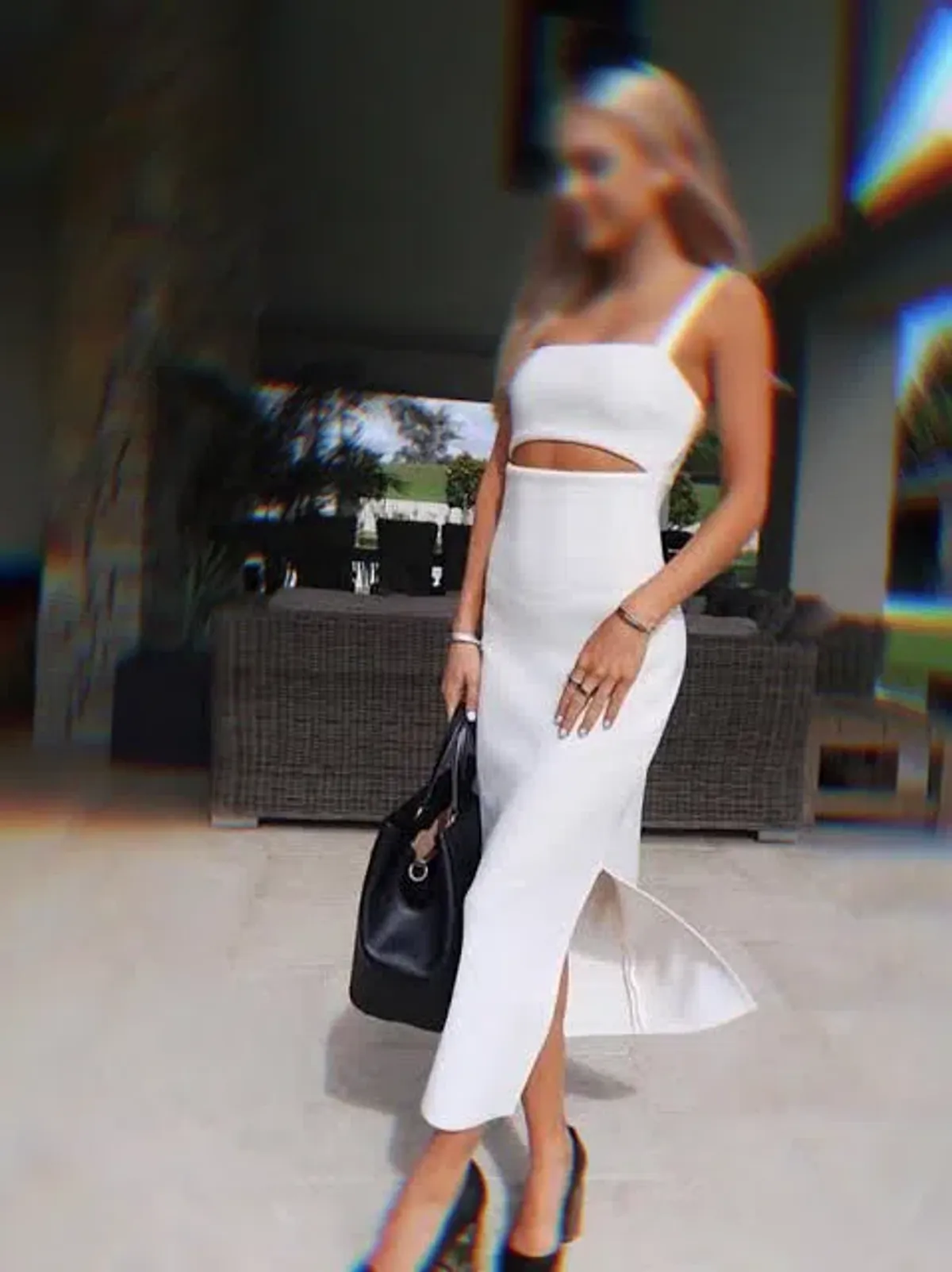 Bec & Bridge Bon Marche Cut Out Midi Dress White Size 8 - Image 4