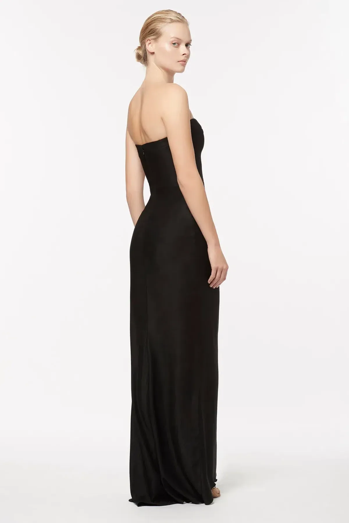 Manning Cartell Asymmetrical Games Strapless Gown Black Size 6 - Image 4