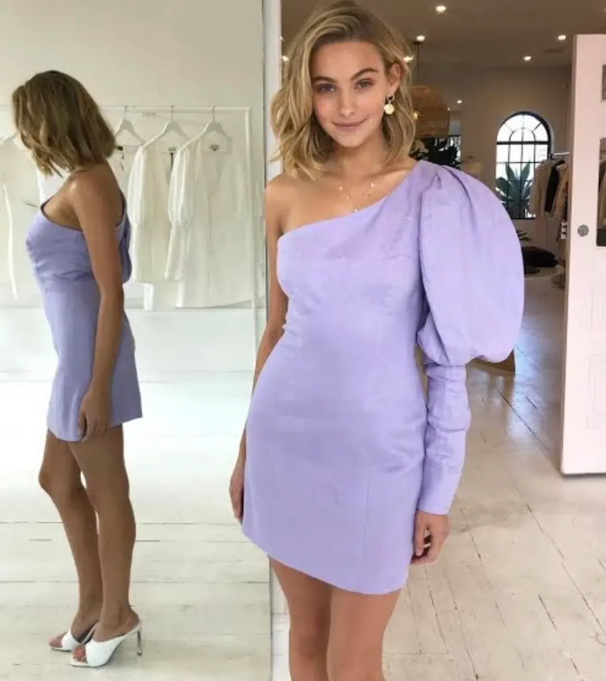 Joslin Cecil Linen Dress in Lavender Size 6 - Image 1