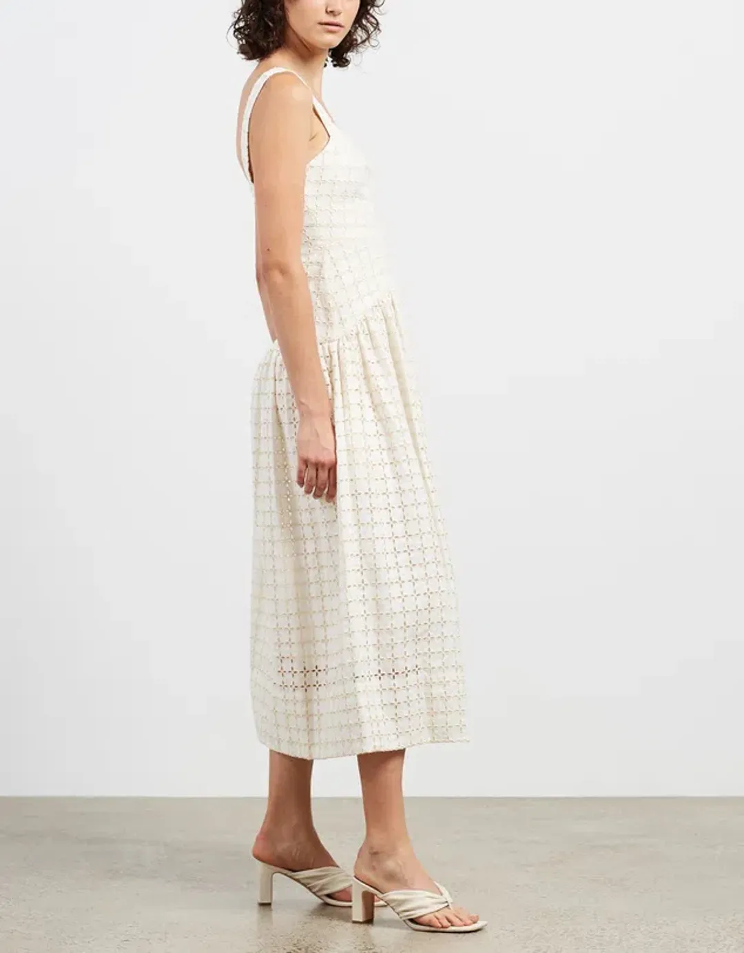 Shona Joy Penelope Midi Dress Cream Size 12  for rent on The Volte - main image