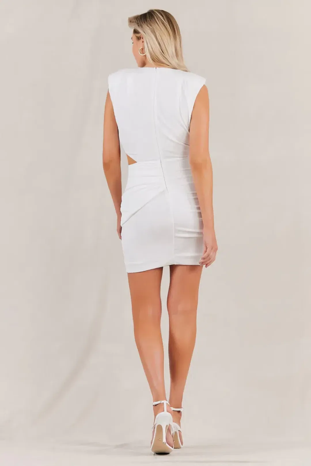 Misha Tomasina Mini Dress White Size 10  for rent on The Volte - main image