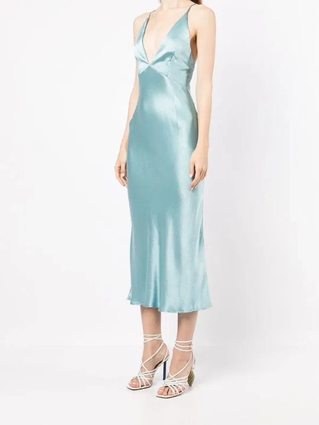 BEC & BRIDGE DUCK EGG VALENTINA MIDI DRESS - SIZE 8 AU/4 US (RRP $260) for rent on The Volte - main image