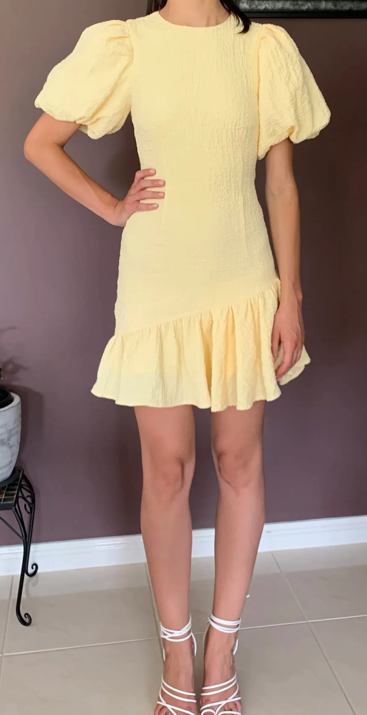 By Nicola Calypso Puff Sleeve Mini Dress - Image 3