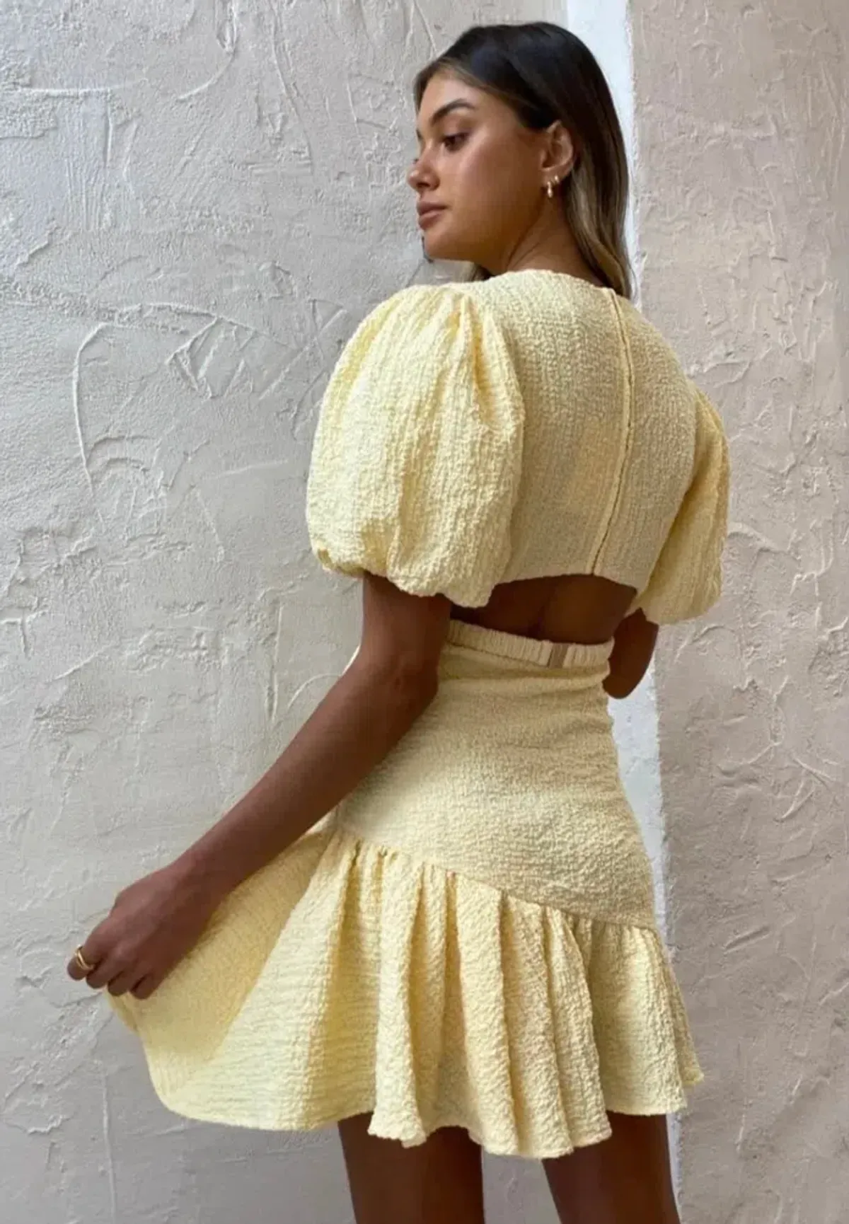 By Nicola Calypso Puff Sleeve Mini Dress - Image 2