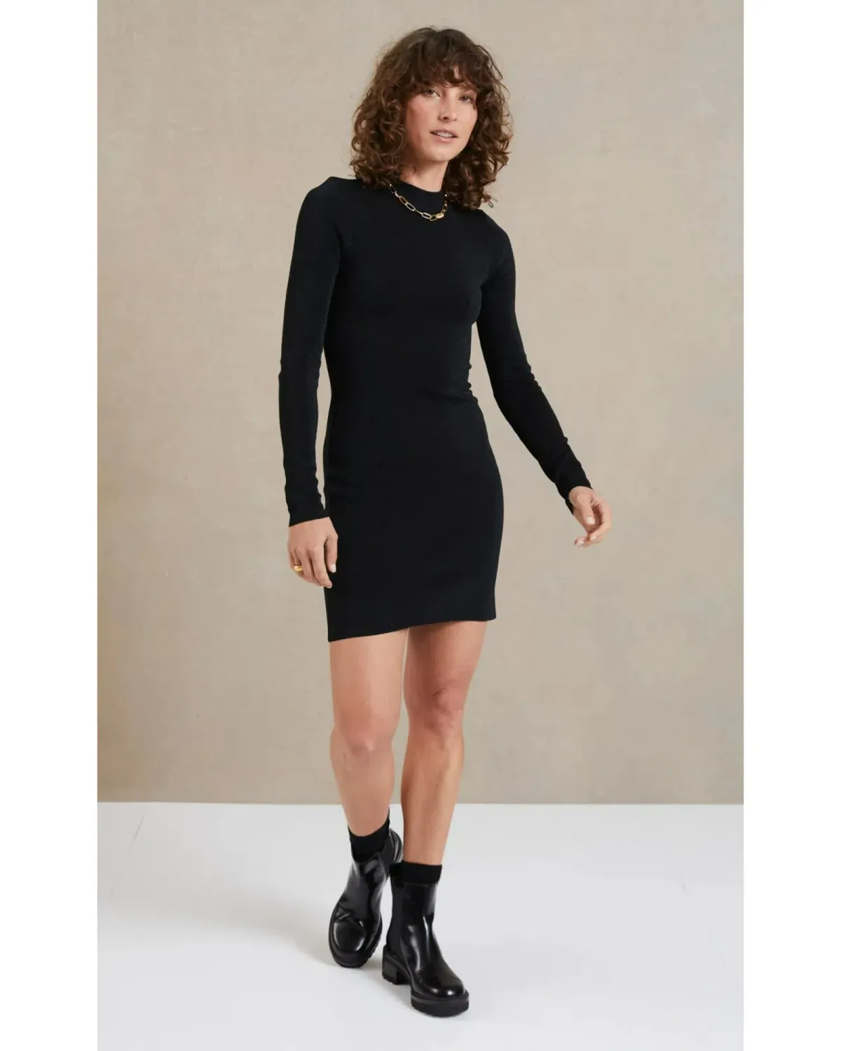 Bec & Bridge Electric Ave Long Sleeve Mini Dress Black Size AU 8 - Image 1