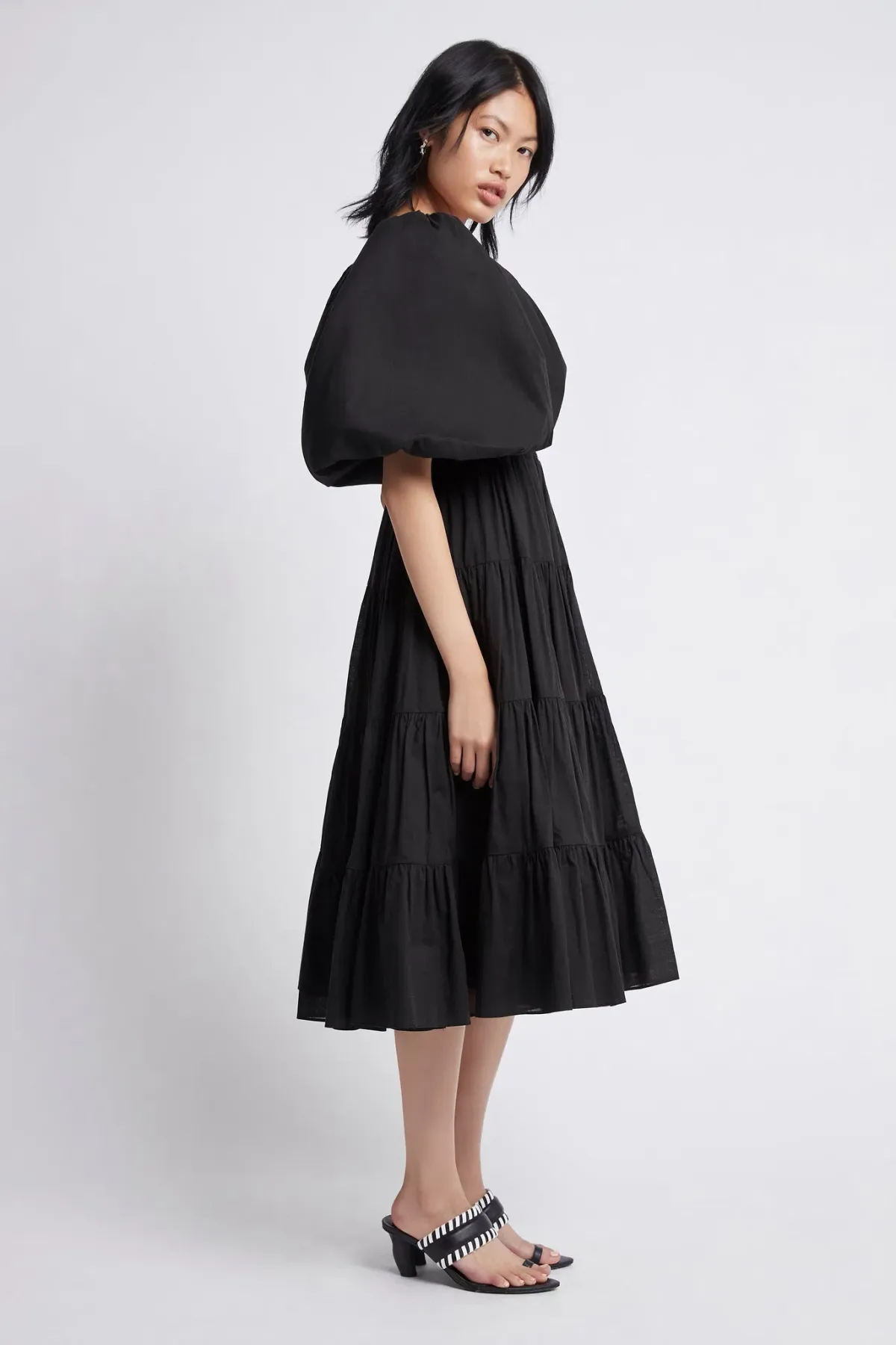 Aje Cherished Midi Dress Black Size 6  - Image 2