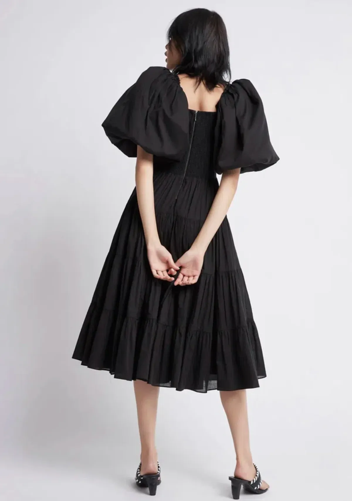 Aje Cherished Midi Dress Black Size 6  - Image 3