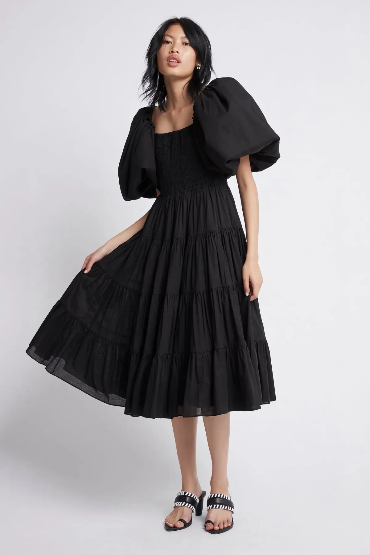 Aje Cherished Midi Dress Black Size 6  - Image 1