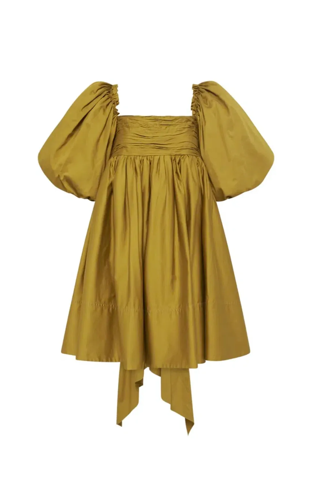 Aje Casabianca Puff Sleeve Dress Green Size 12 for rent on The Volte - main image